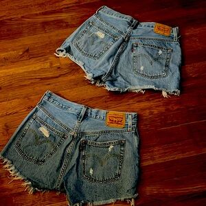 Two pairs of Levi shorts